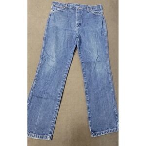 Wrangler MENS 38x32 936PWD Cowboy Cut Slim Dark Wash Boot Cut Blue Jeans VINTAGE